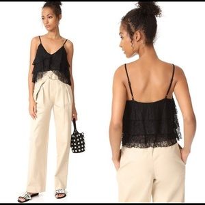 Alice and Olivia Vanessa tiered lace camisole